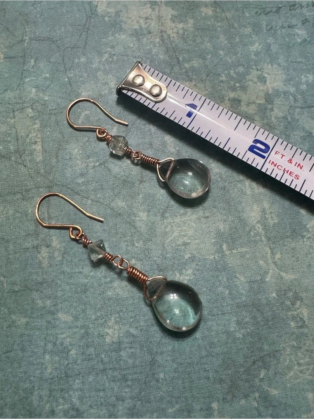 FLUORITE AND COPPER EARRINGS